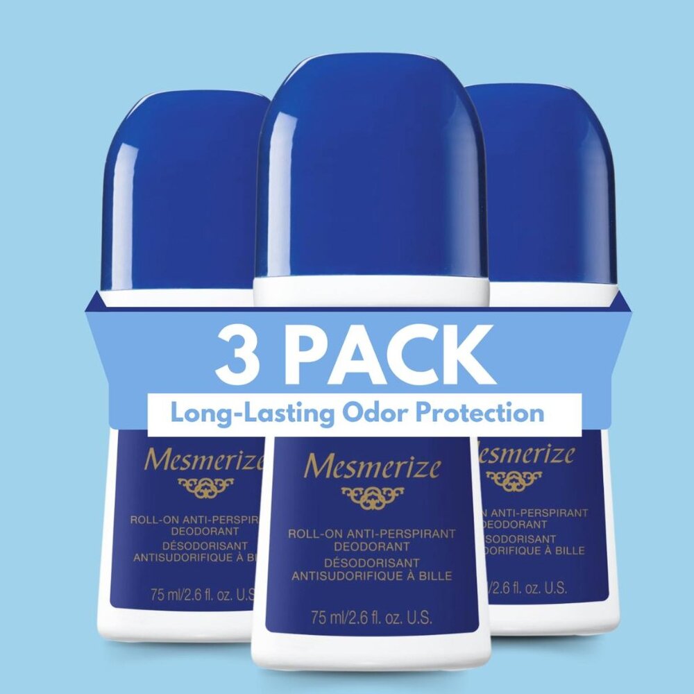 Deodorant  Mesmerize Roll-On Antipersant Deodorant, 2.6 fl. oz (Pack 3